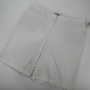 Talbots White Bermuda Shorts Womens 16 Cotton Stretch Knee Length New with Tags